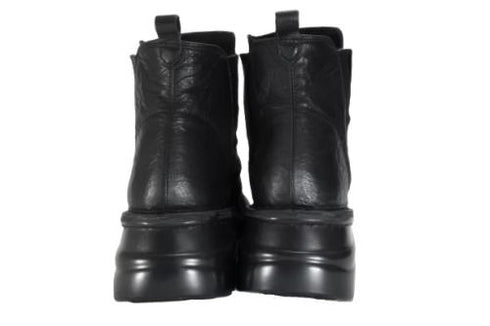 【インコルジェ8331 ブラック】くしゅくしゅサイドゴアショートブーツ